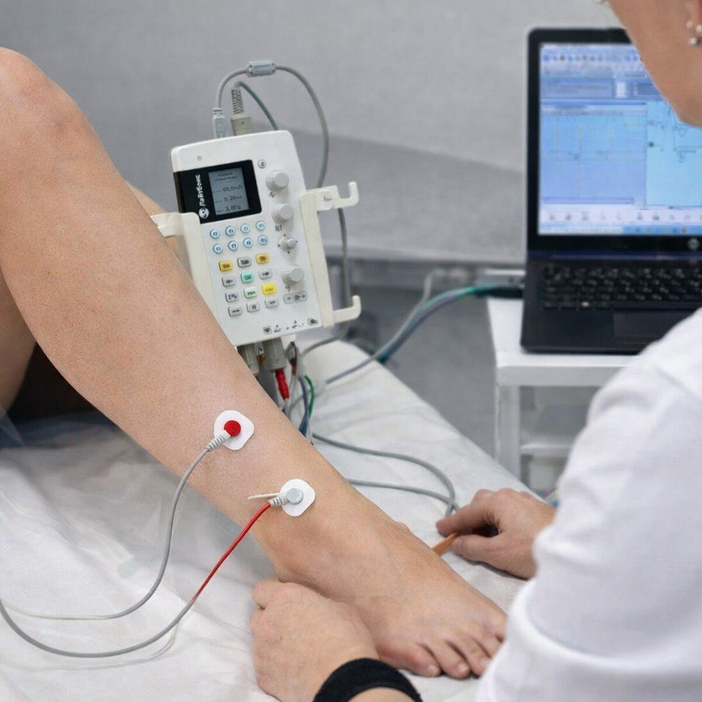 Изображение статьи ЭНМГ нижних конечностей: при онемении, боли и слабости в ногах